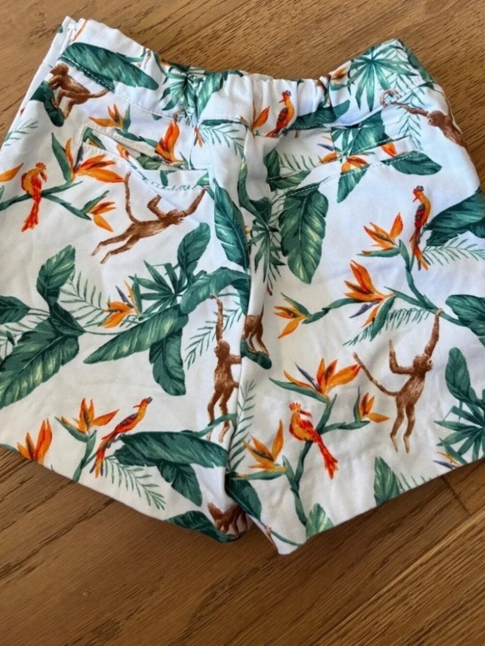 NWT - Janie and Jack Tropical Monkey Shorts, Size 8
